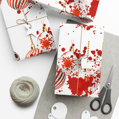 Wrapping Paper: Bloody Baubles | Holiday Crime Theme