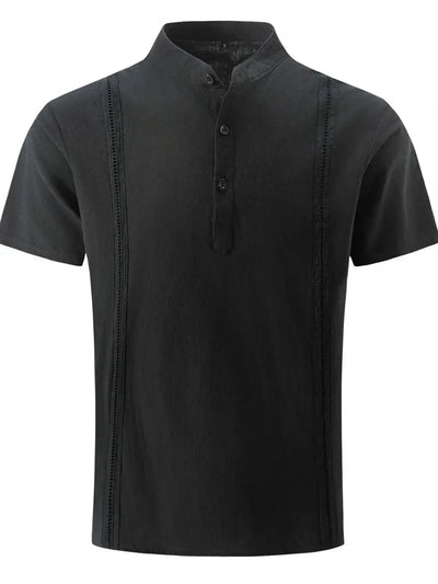 Men’s Big & Tall Casual Shirt – Button Trim, Short Sleeves