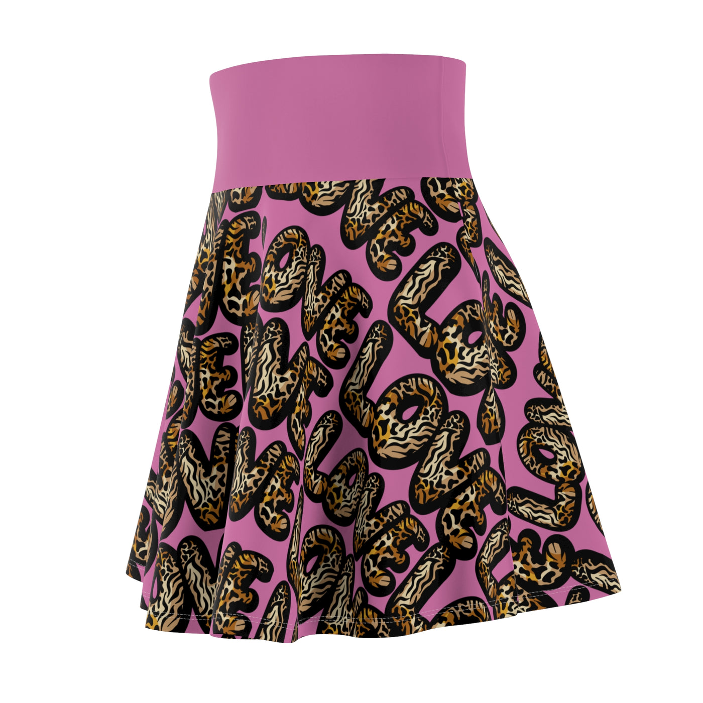 Skater Skirt: Leopard Love Print