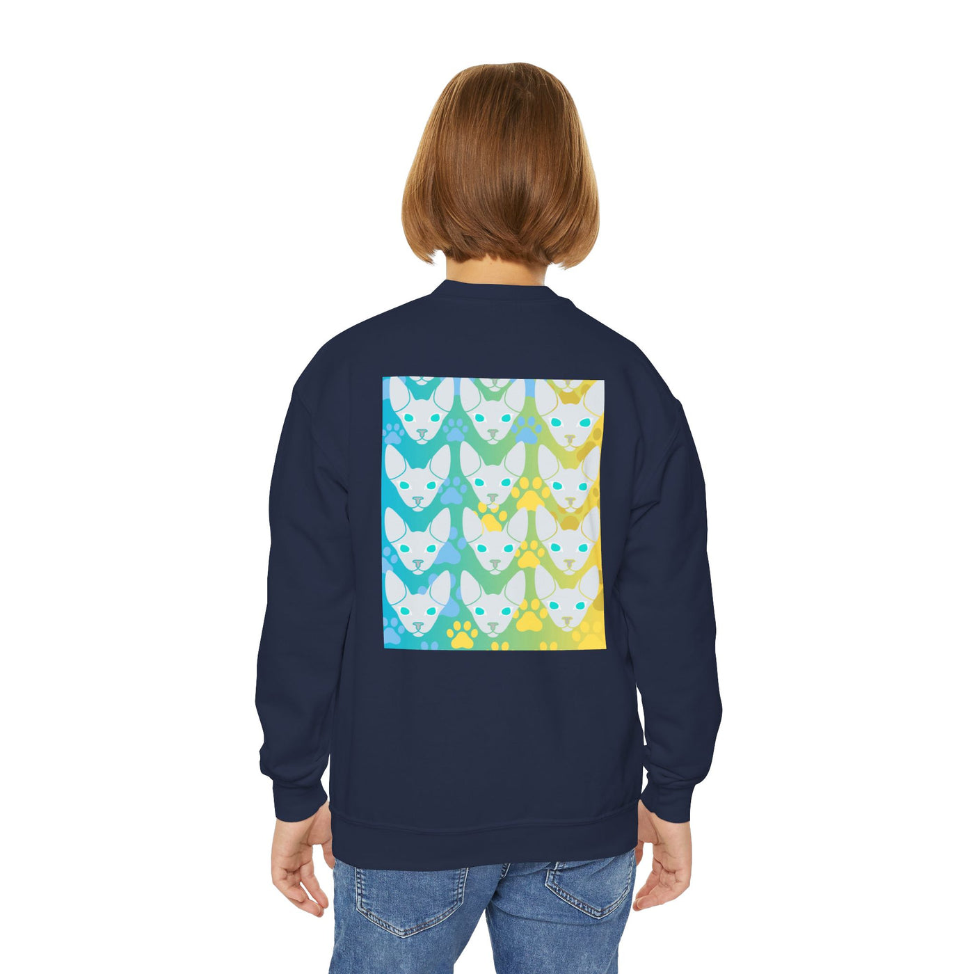 Sweatshirt: Hairless Kitty Design Crewneck