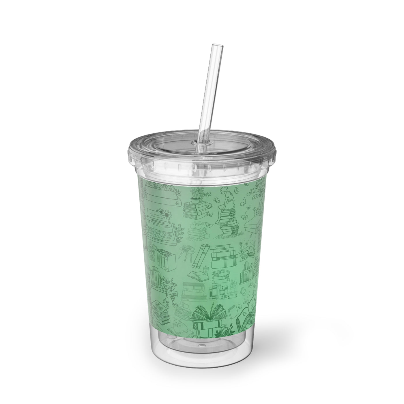 Cup: Bookish Design Acrylic Cup