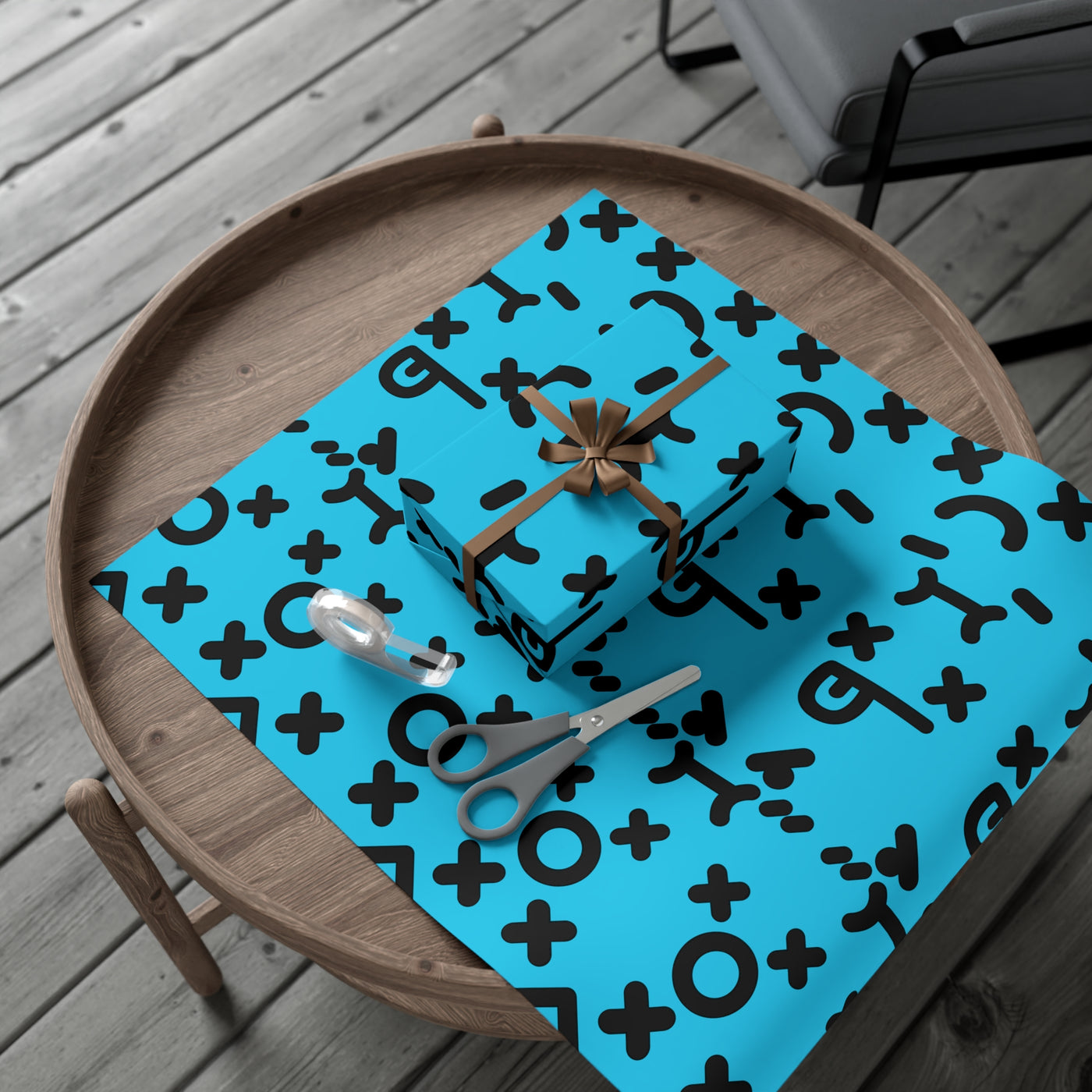 Wrapping Paper: Blue Emoji