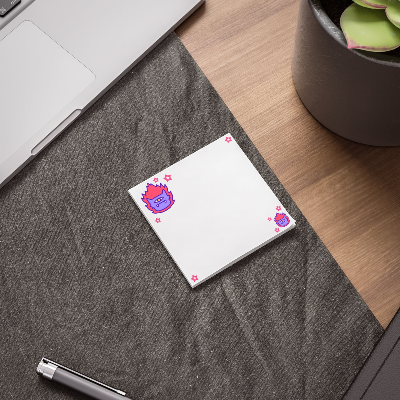 Sticky Note Pad: Kitty Cyborg