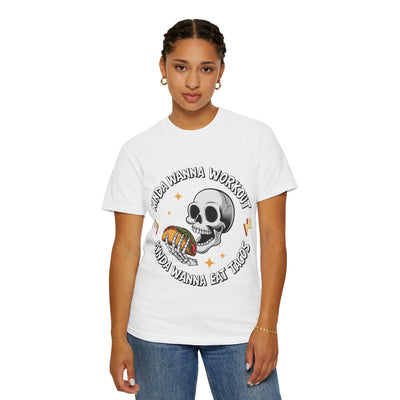 T-Shirt: Funny Workout & Tacos Unisex T-Shirt - Perfect for Food Lovers