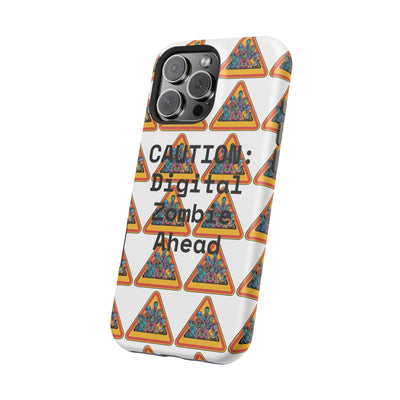 Phone Case: Caution: Digital Zombie Ahead Phone Case | Quirky Smartphone Protection, Unique Gift, Trendy Accessory, Fun Design, Geeky Style