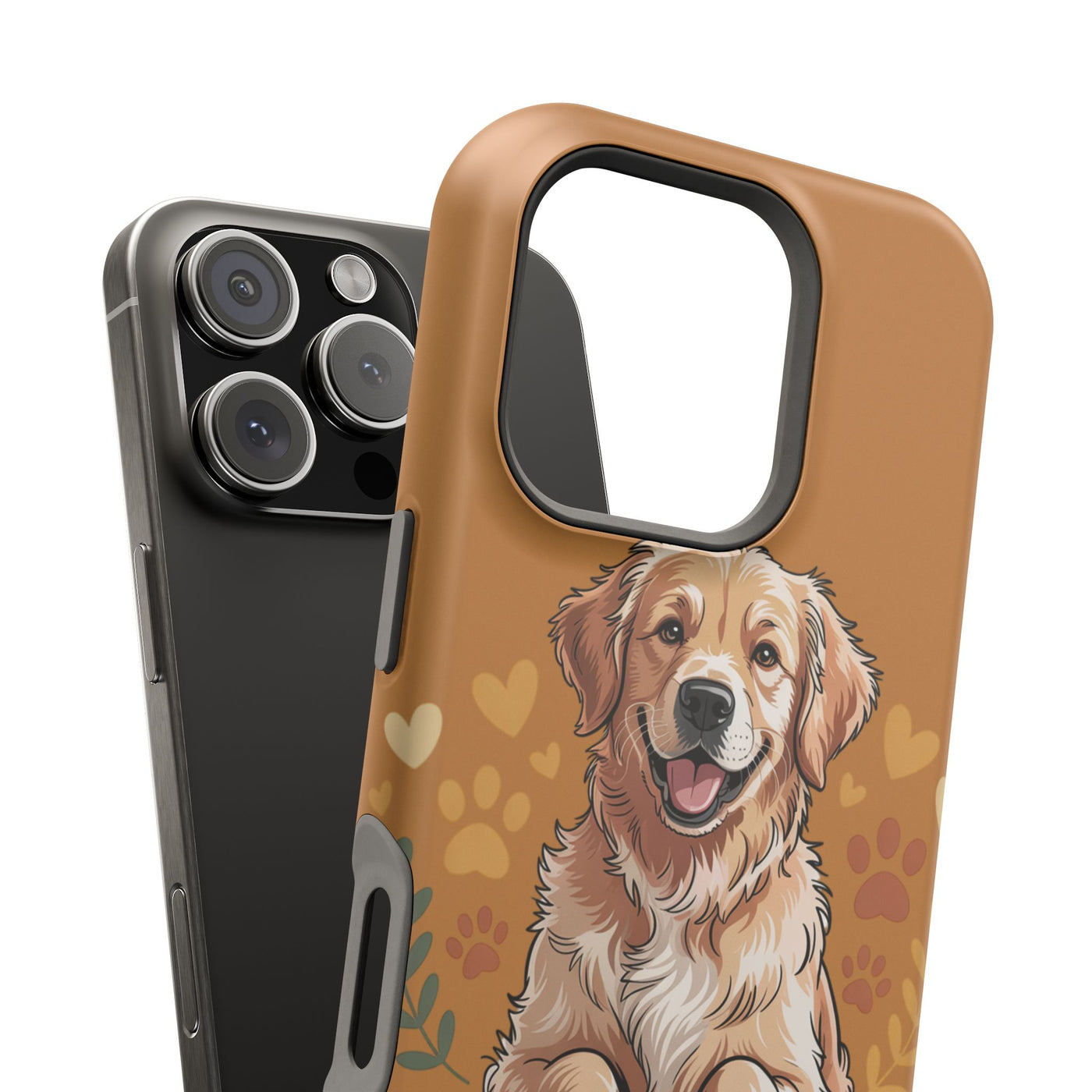 Dog Lover Magnetic Phone Case, Cute Pet Cases for iPhone, Dog-themed Phone Covers, Golden Retriever Case, Gifts for Dog Owners