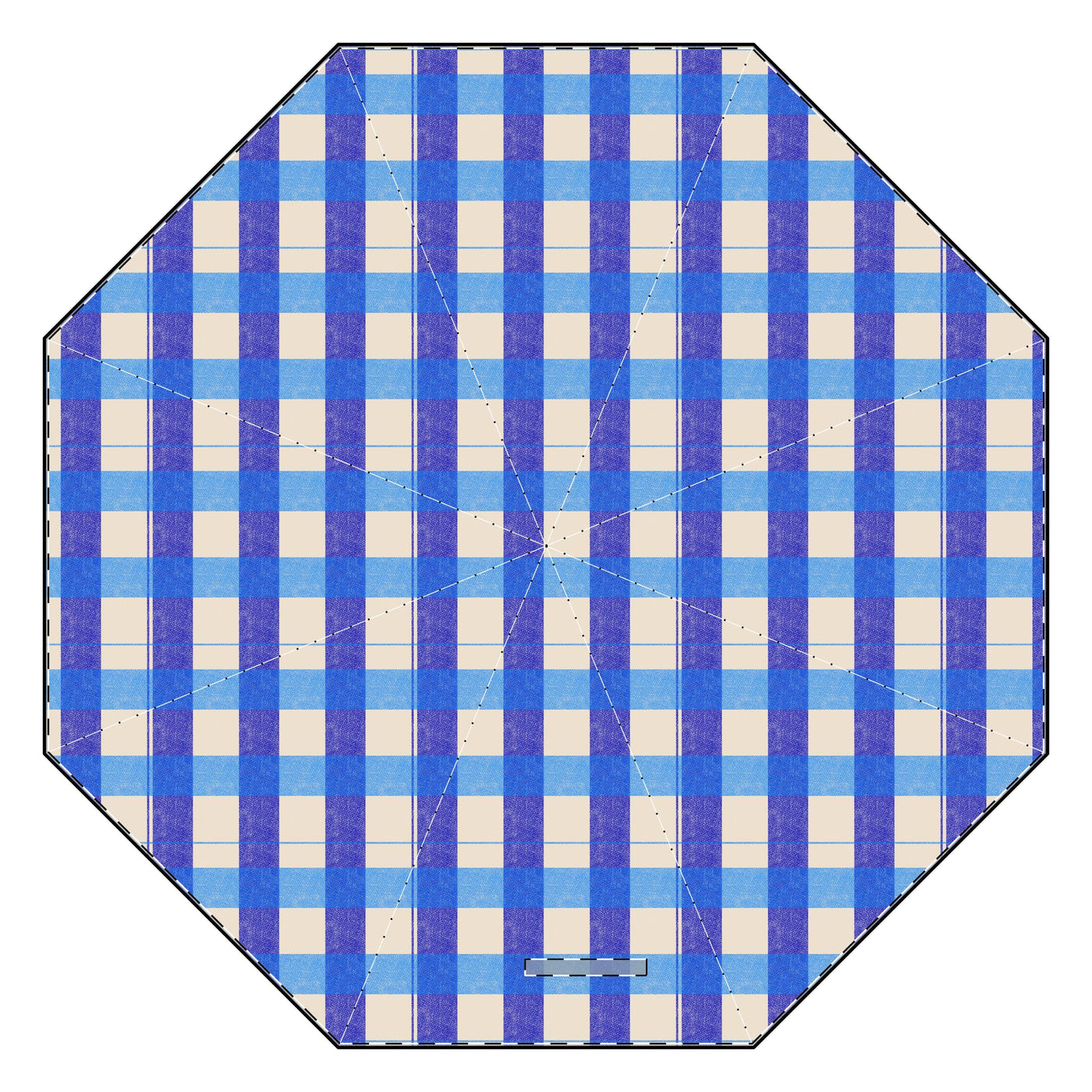 Umbrella: Blue Checkered Foldable Umbrella - Stylish & Compact Rain Gear