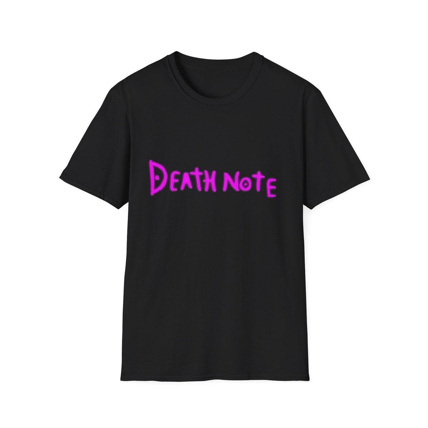 T-Shirt: Pink Death Note-Inspired Unisex Softstyle T-Shirt | Anime Fanart Apparel, Gift for Geek Culture, Cozy Everyday Wear, Casual Outfit, Pop Culture Merchandise