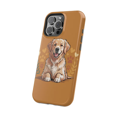 Dog Lover Magnetic Phone Case, Cute Pet Cases for iPhone, Dog-themed Phone Covers, Golden Retriever Case, Gifts for Dog Owners