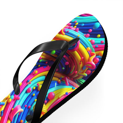 Flip Flops: Vibrant Color Sprinkle Design