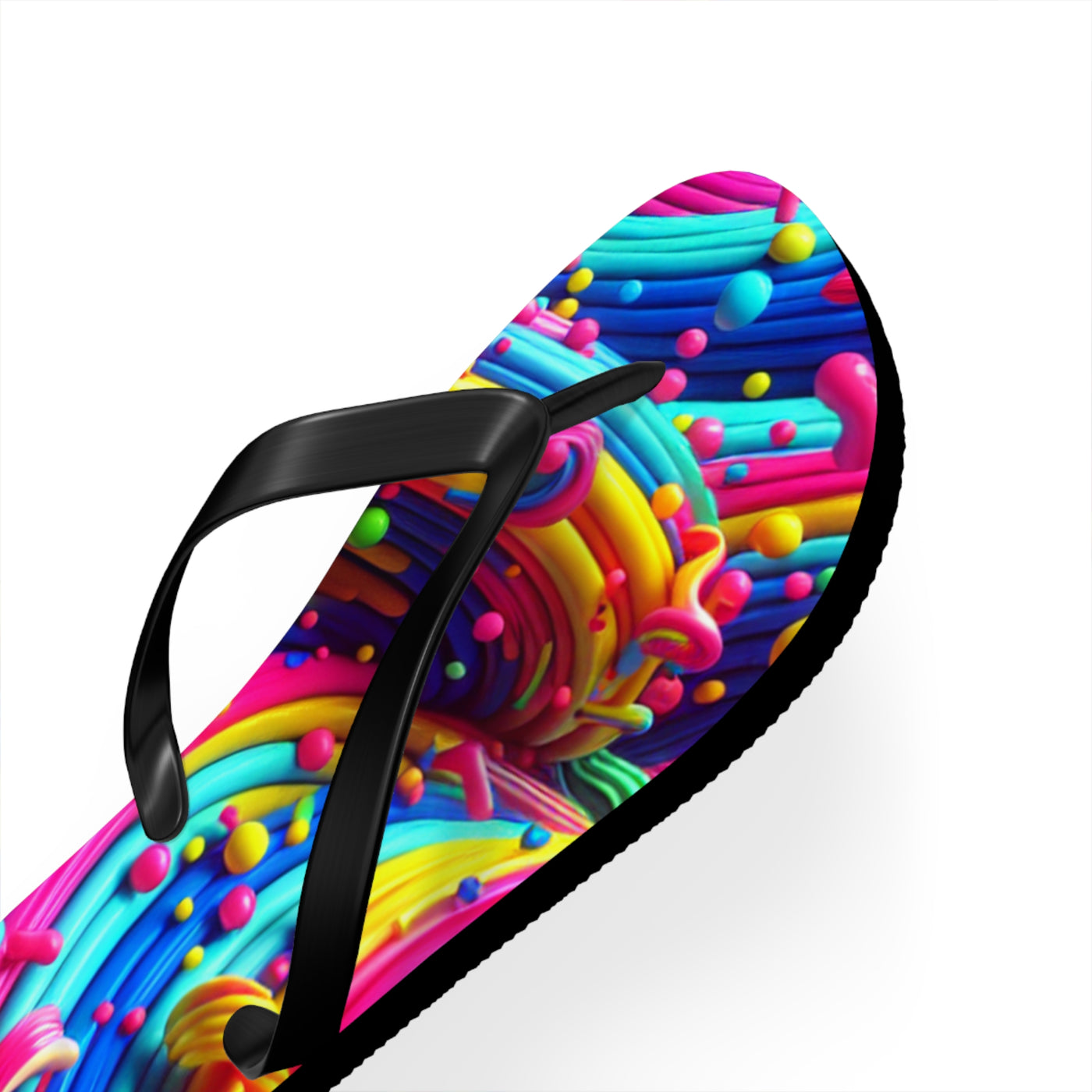 Flip Flops: Vibrant Color Sprinkle Design