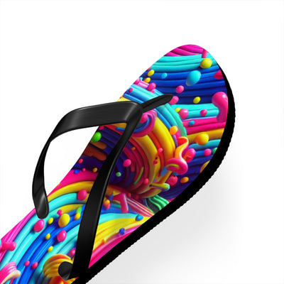 Flip Flops: Vibrant Color Sprinkle Design