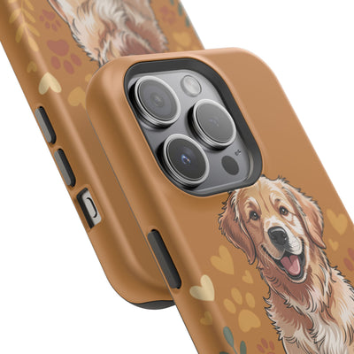 Dog Lover Magnetic Phone Case, Cute Pet Cases for iPhone, Dog-themed Phone Covers, Golden Retriever Case, Gifts for Dog Owners