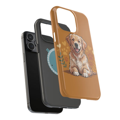 Dog Lover Magnetic Phone Case, Cute Pet Cases for iPhone, Dog-themed Phone Covers, Golden Retriever Case, Gifts for Dog Owners