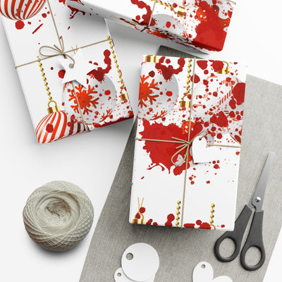 Wrapping Paper: Bloody Baubles | Holiday Crime Theme