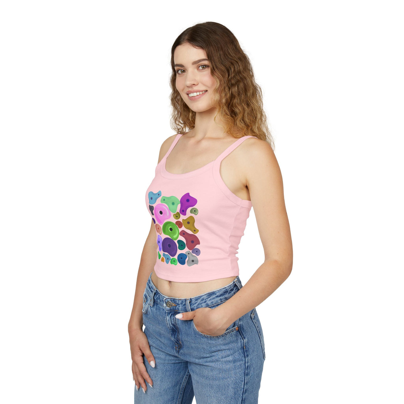 Tank Top: Rock Climbing Design | Women's Spaghetti Strap Style