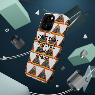 Phone Case: Caution: Digital Zombie Ahead Phone Case | Quirky Smartphone Protection, Unique Gift, Trendy Accessory, Fun Design, Geeky Style