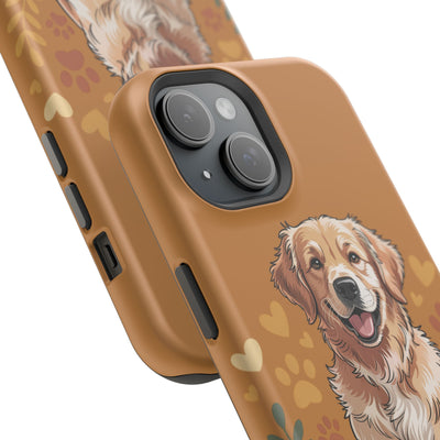 Dog Lover Magnetic Phone Case, Cute Pet Cases for iPhone, Dog-themed Phone Covers, Golden Retriever Case, Gifts for Dog Owners
