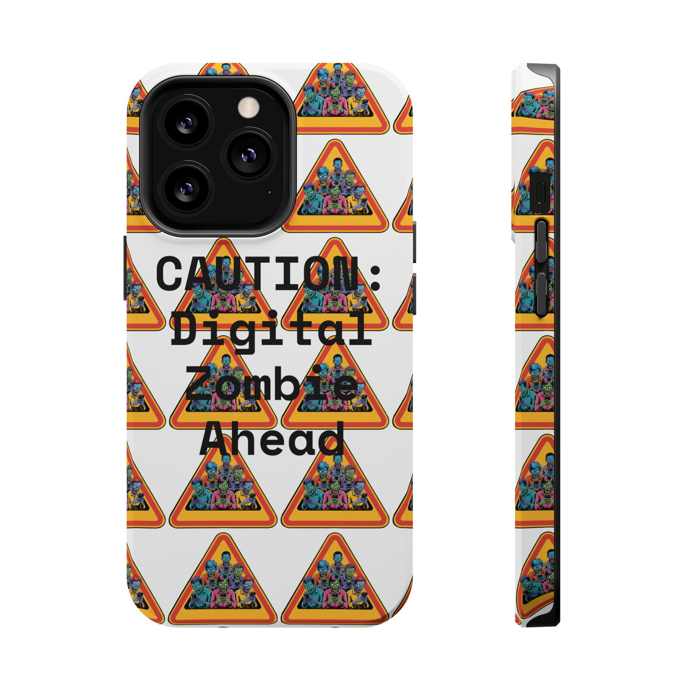 Phone Case: Caution: Digital Zombie Ahead Phone Case | Quirky Smartphone Protection, Unique Gift, Trendy Accessory, Fun Design, Geeky Style