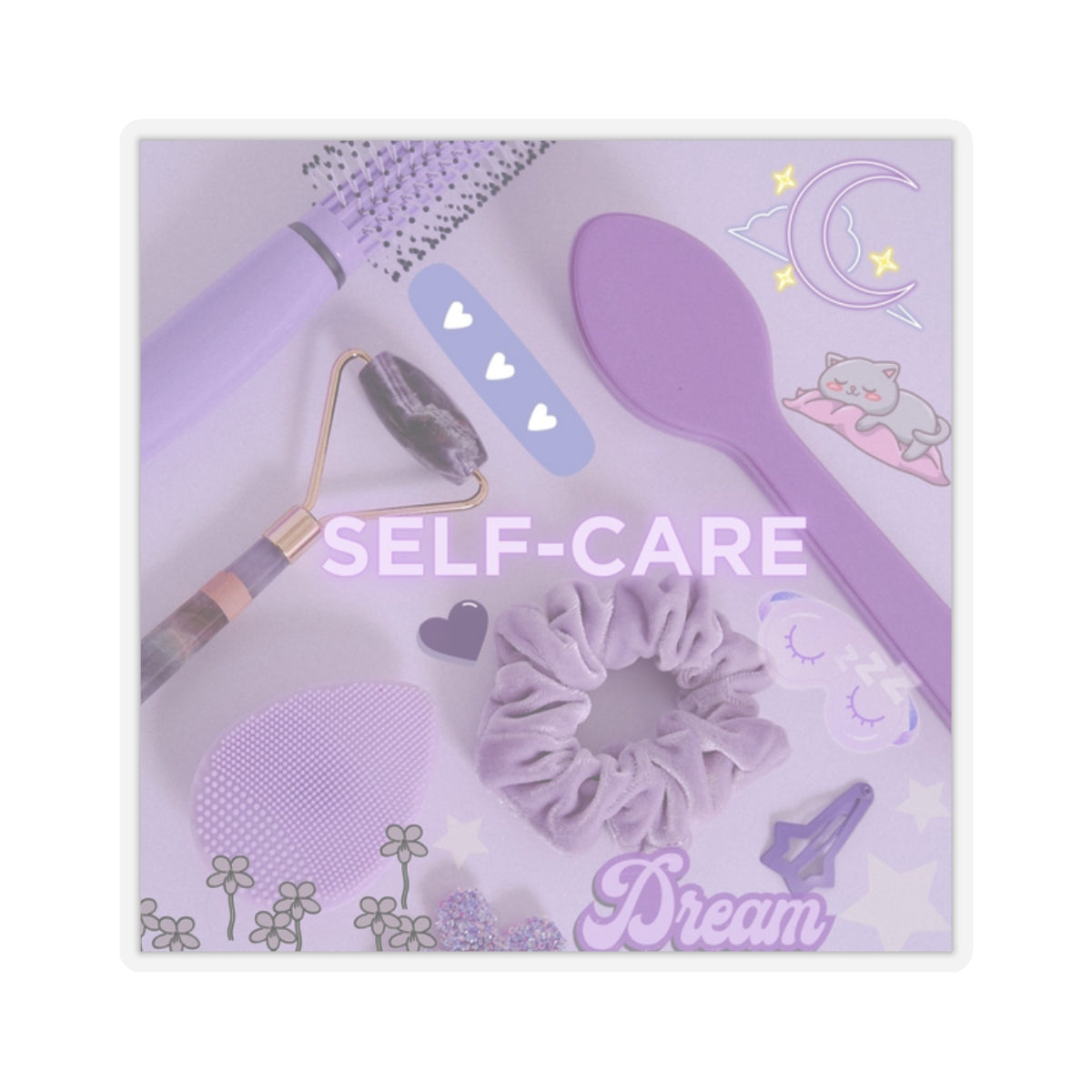 Kiss-Cut Stickers: Purple Aesthetic | Self-care