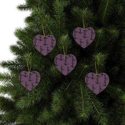 Ornaments: Plague Print in Dusty Rose in Ceramic