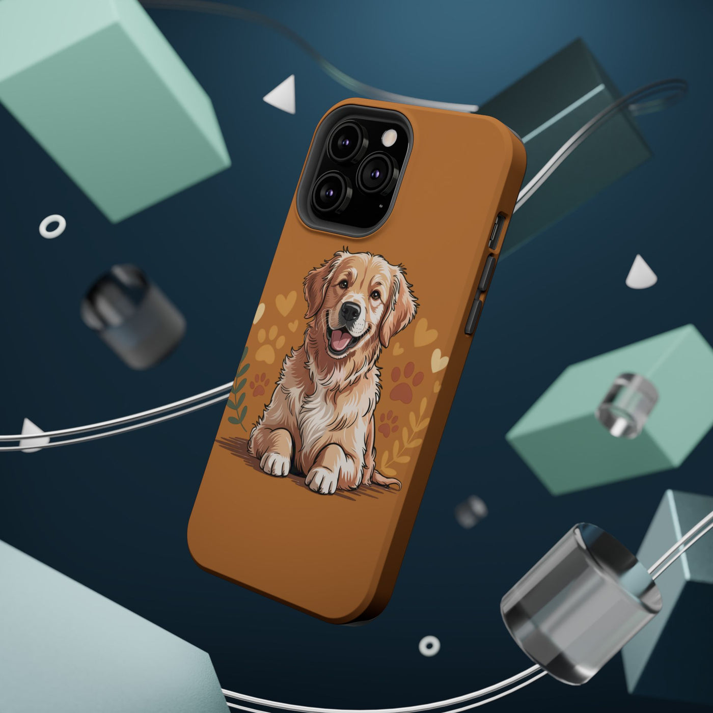 Dog Lover Magnetic Phone Case, Cute Pet Cases for iPhone, Dog-themed Phone Covers, Golden Retriever Case, Gifts for Dog Owners