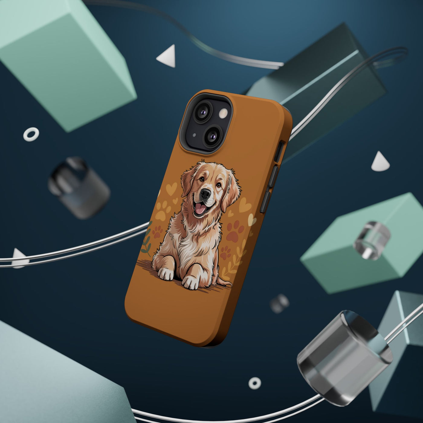 Dog Lover Magnetic Phone Case, Cute Pet Cases for iPhone, Dog-themed Phone Covers, Golden Retriever Case, Gifts for Dog Owners