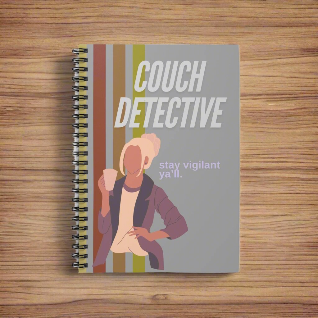 Notebook: Couch Detective Ruled Spiral Notebook