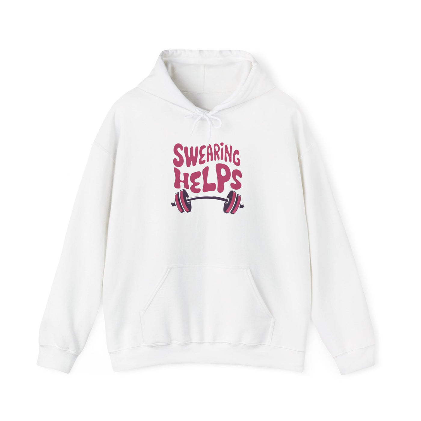 Hoodie: Swearing Helps | Funny Workout | Heavy Blend