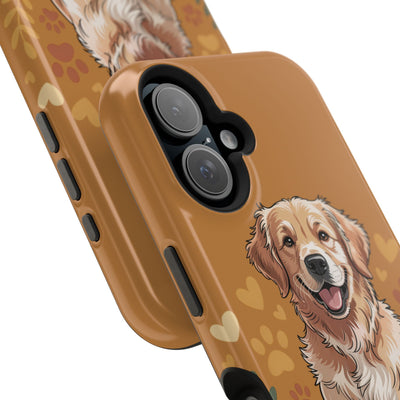 Dog Lover Magnetic Phone Case, Cute Pet Cases for iPhone, Dog-themed Phone Covers, Golden Retriever Case, Gifts for Dog Owners