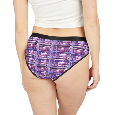 Ladies Underwear: Purple book stacks