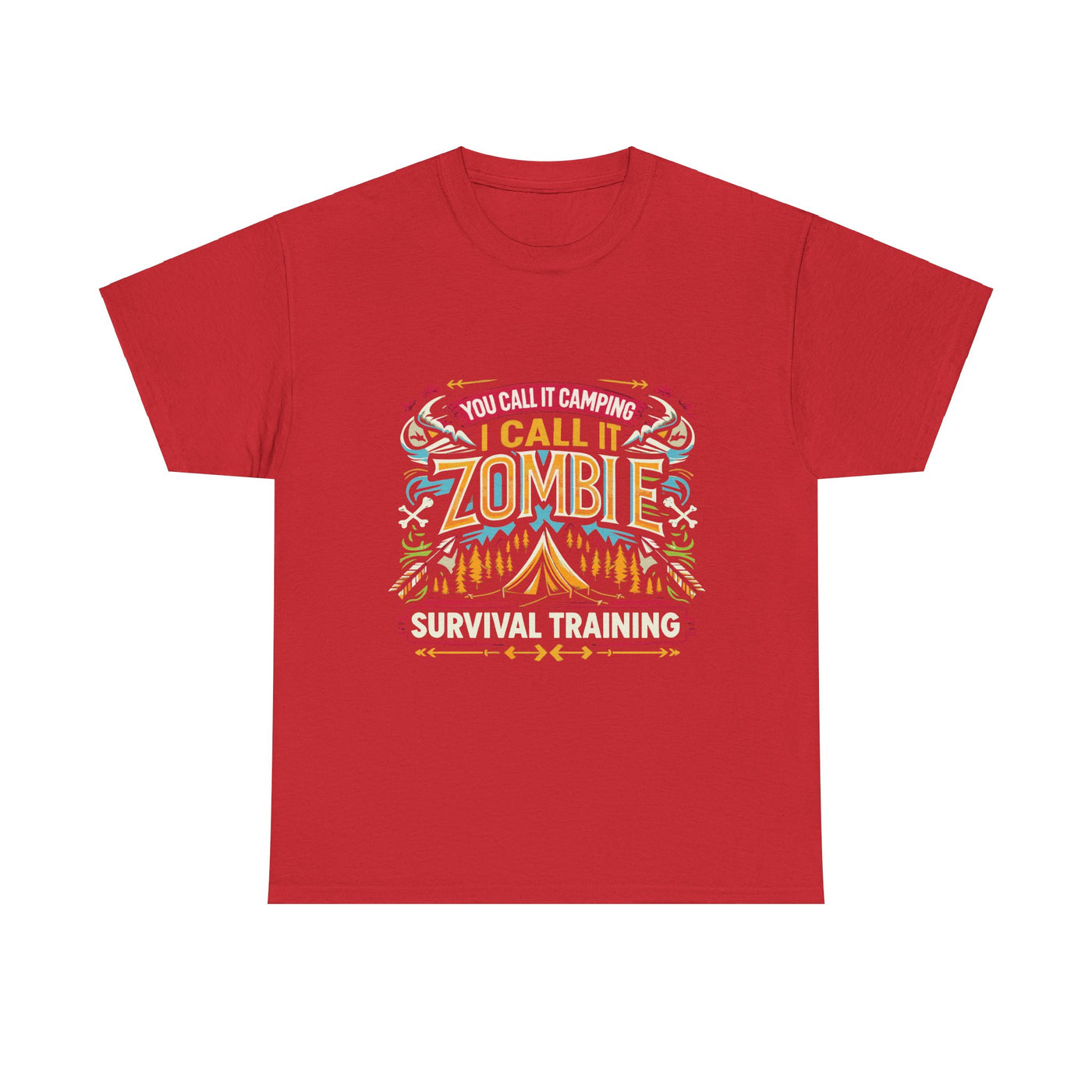 T-Shirt: Zombie Survival Training Unisex Heavy Cotton Tee