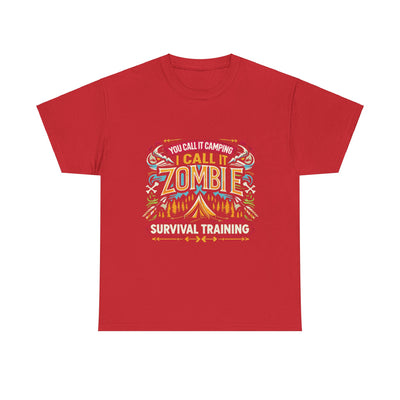 T-Shirt: Zombie Survival Training Unisex Heavy Cotton Tee