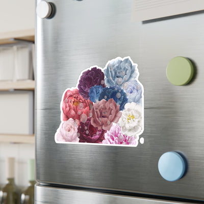 Kiss Cut Stickers: Peonies with Pearls