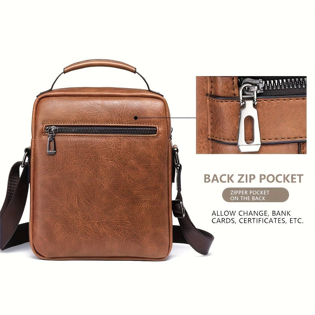Bag: Men's New Shoulder Bag, Crossbody Bag For Men Messenger Bag Handbag, PU Leather Purse Messenger Crossbody Bags