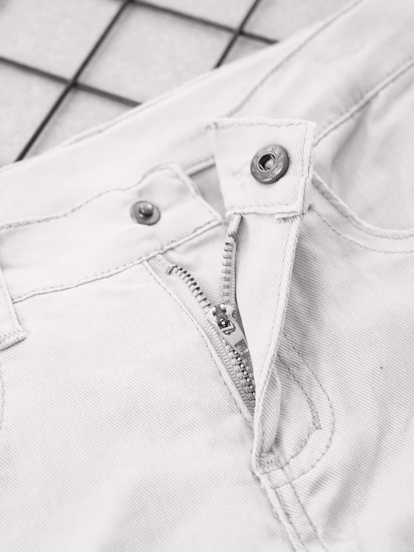 Children Boy's Skinny Chino Pants Kids Cute School Uniform Elastic Waist Straight Pants Stretchy Jeans