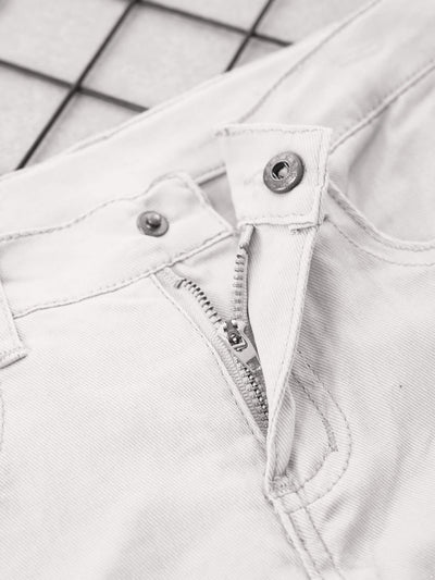 Children Boy's Skinny Chino Pants Kids Cute School Uniform Elastic Waist Straight Pants Stretchy Jeans