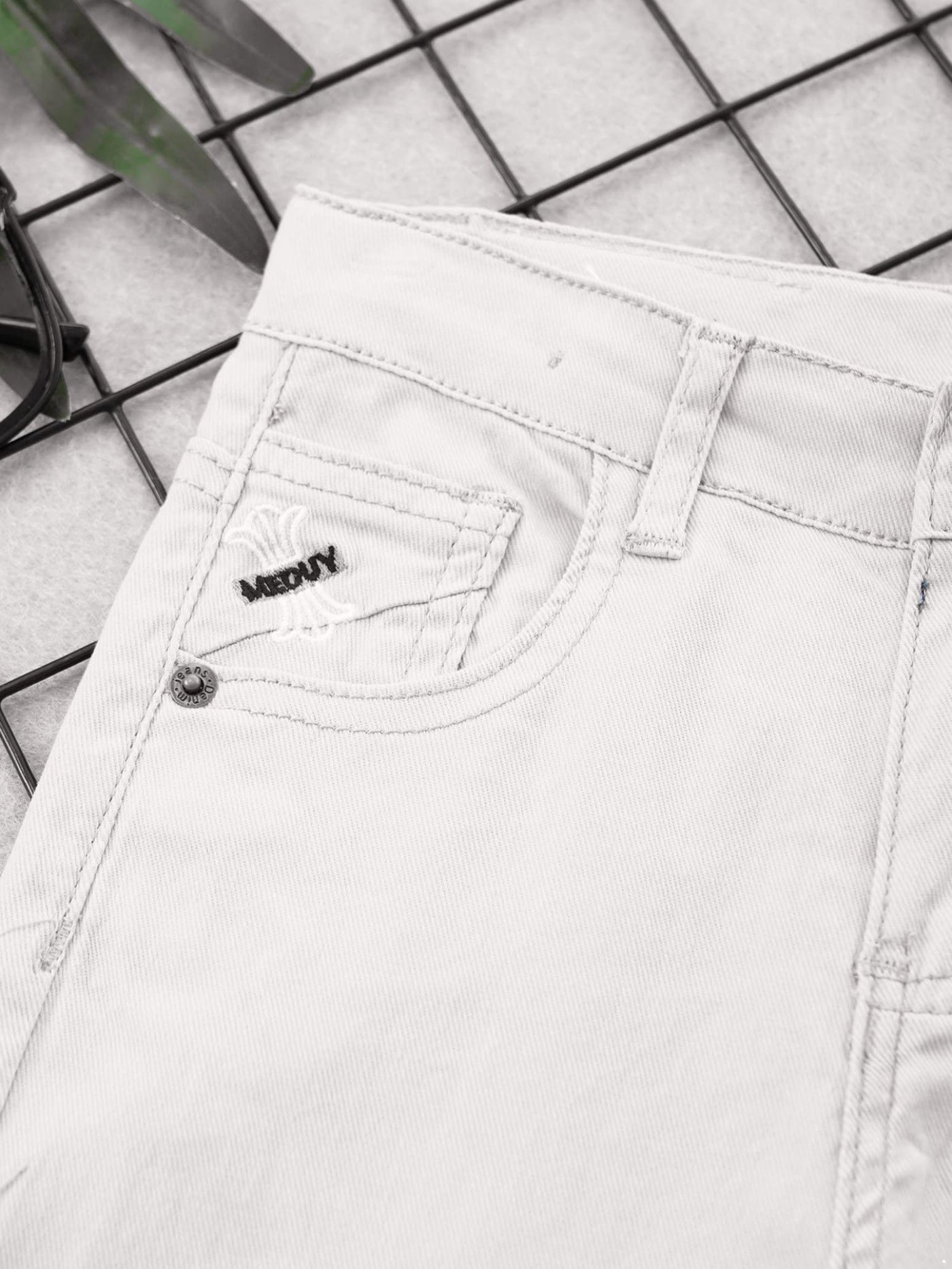 Children Boy's Skinny Chino Pants Kids Cute School Uniform Elastic Waist Straight Pants Stretchy Jeans