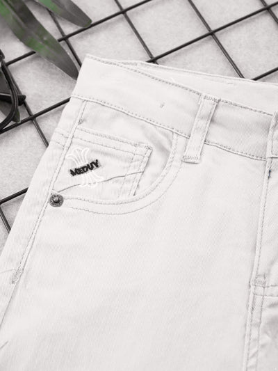 Children Boy's Skinny Chino Pants Kids Cute School Uniform Elastic Waist Straight Pants Stretchy Jeans