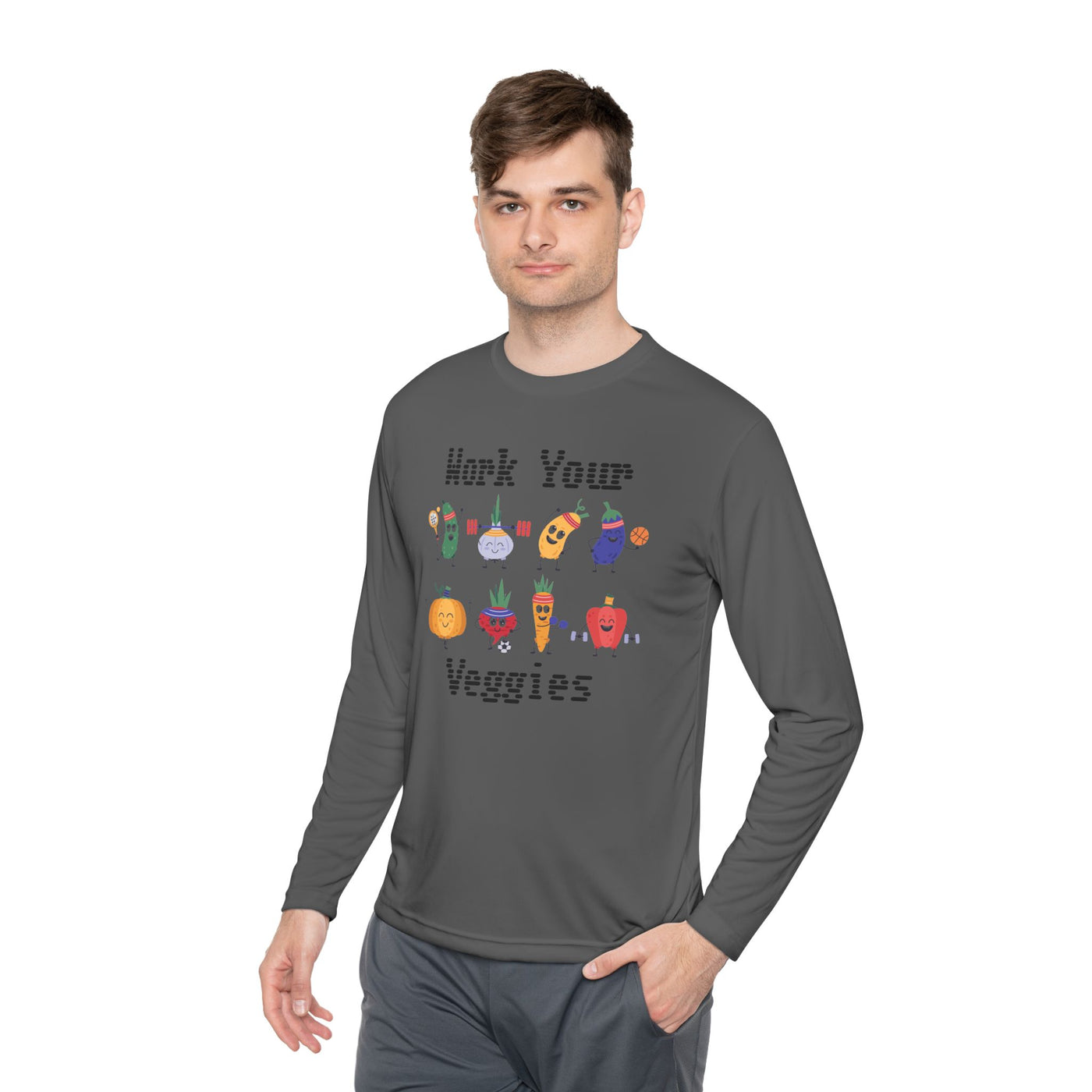 T-Shirt: Work Your Veggies - Lightweight Long Sleeve Tee