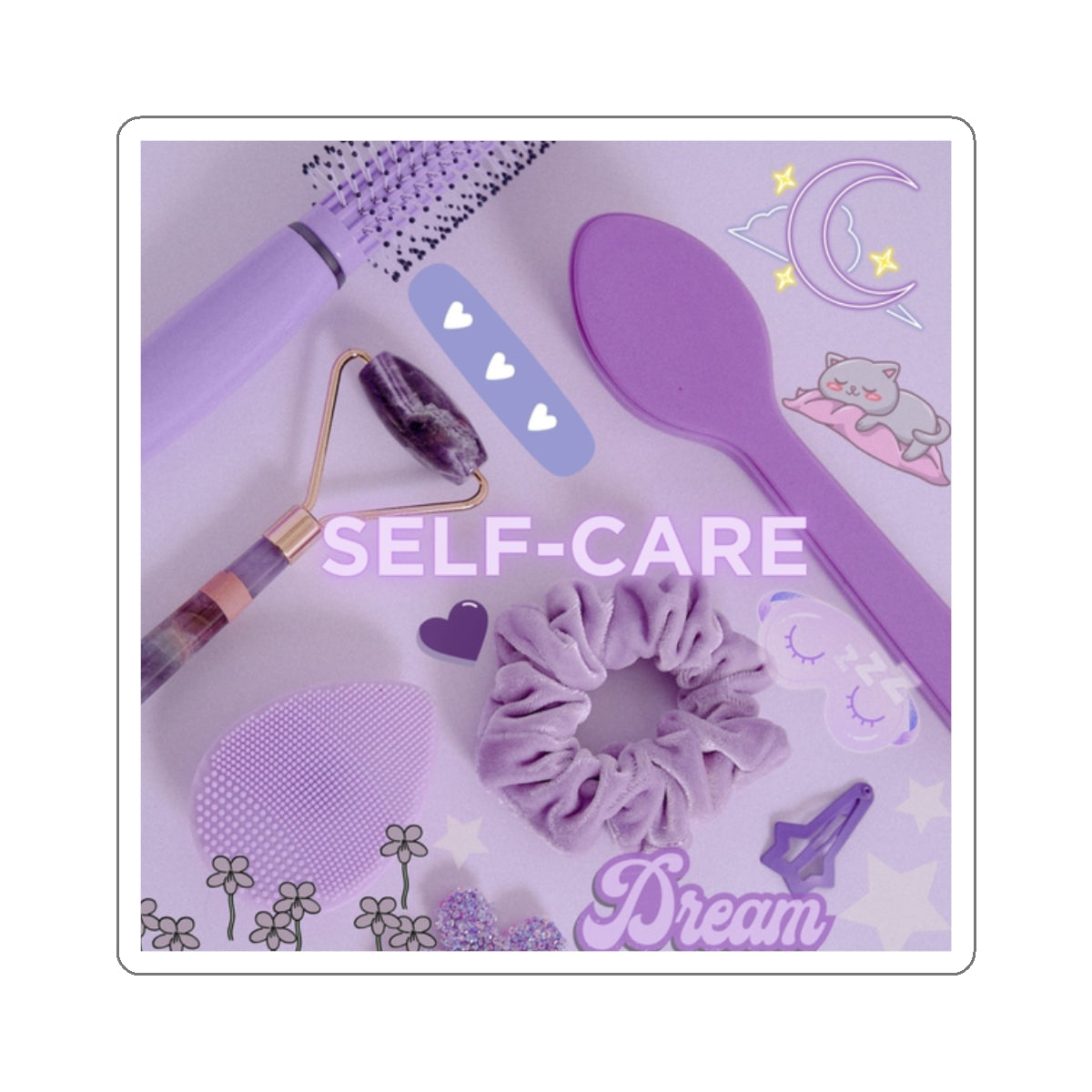 Kiss-Cut Stickers: Purple Aesthetic | Self-care