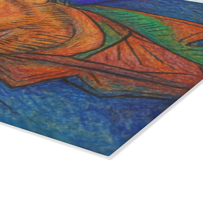 Cutting Board: Galaxy Van Gogh Glass Kitchen Art