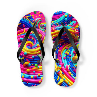 Flip Flops: Vibrant Color Sprinkle Design