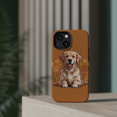 Dog Lover Magnetic Phone Case, Cute Pet Cases for iPhone, Dog-themed Phone Covers, Golden Retriever Case, Gifts for Dog Owners