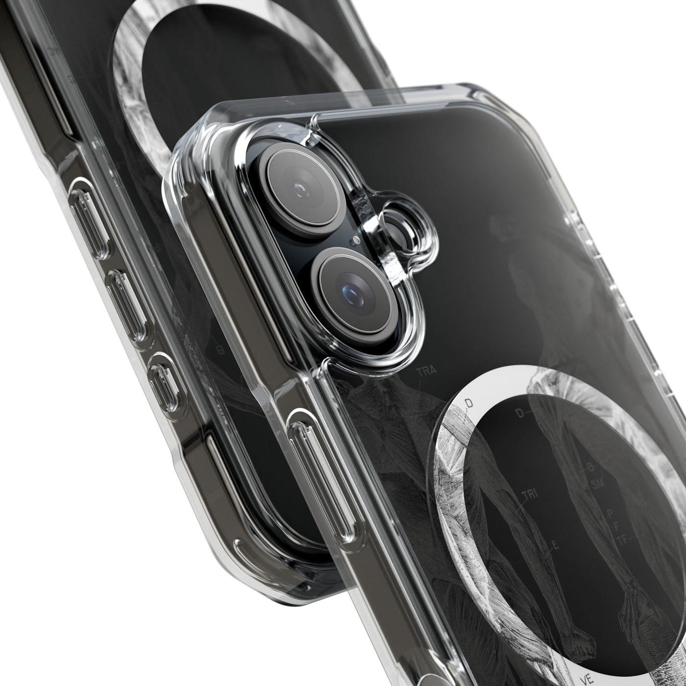 Phone Case:  Subtle Antique Skeletons Magnetic Clear Impact Case for iPhone