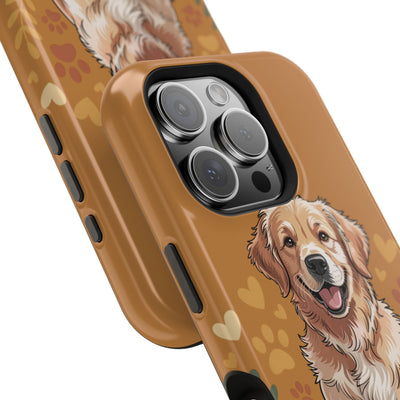 Dog Lover Magnetic Phone Case, Cute Pet Cases for iPhone, Dog-themed Phone Covers, Golden Retriever Case, Gifts for Dog Owners