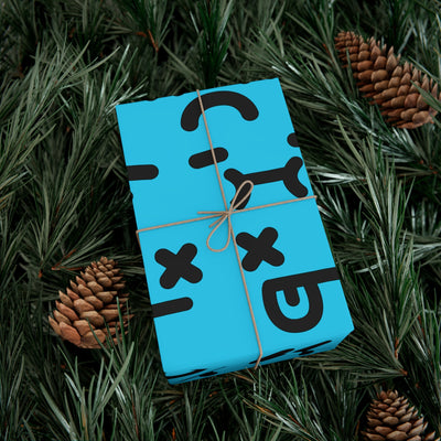 Wrapping Paper: Blue Emoji
