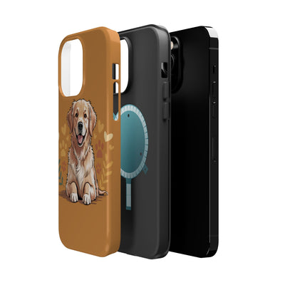 Dog Lover Magnetic Phone Case, Cute Pet Cases for iPhone, Dog-themed Phone Covers, Golden Retriever Case, Gifts for Dog Owners