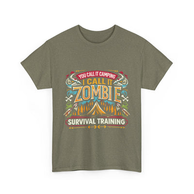 T-Shirt: Zombie Survival Training Unisex Heavy Cotton Tee