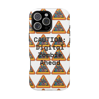 Phone Case: Caution: Digital Zombie Ahead Phone Case | Quirky Smartphone Protection, Unique Gift, Trendy Accessory, Fun Design, Geeky Style